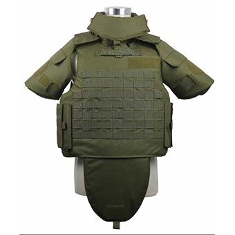 Fully protected bulletproof vest army green